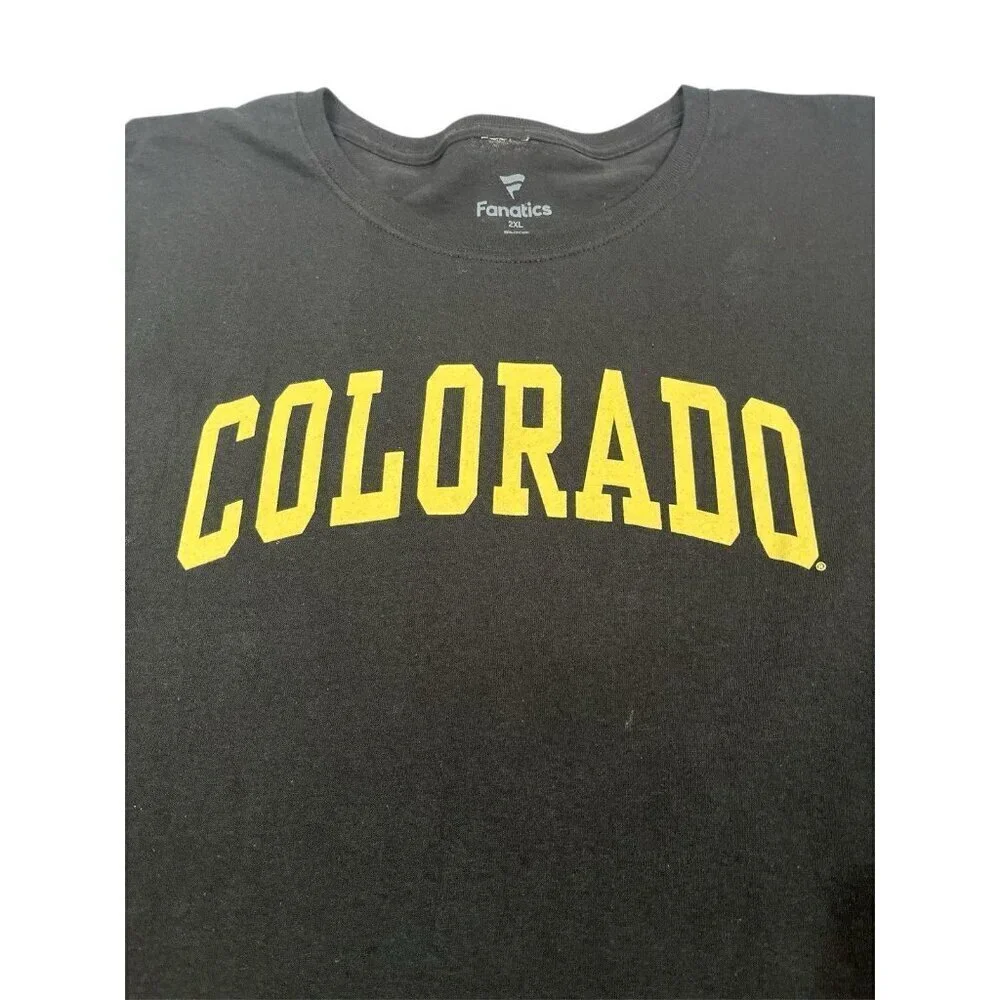 Fanatics Men's Black Colorado Buffaloes Arch Long Sleeve T-Shirt Size XLarge